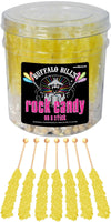 Buffalo Bills Banana (Yellow) Rock Candy On A Stick (36-Ct Tub Yellow Rock Candy Crystal Sticks)