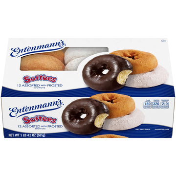 Entenmann's Soft'ees Assorted With Frosted Donuts, 12 count