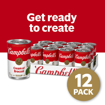 Campbell's Condensed Cream of Broccoli Soup, 10.5 oz Can (12 Pack)