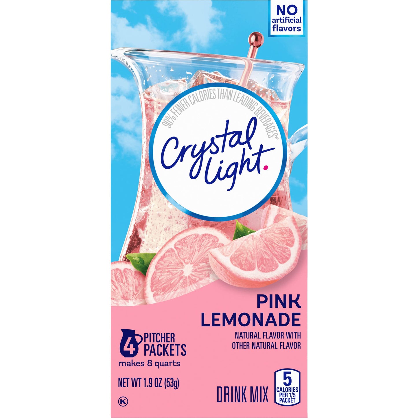 Crystal Light Pink Lemonade Drink Mix (8-Quart), 1.9-Ounce Canisters (Pack Of 4)