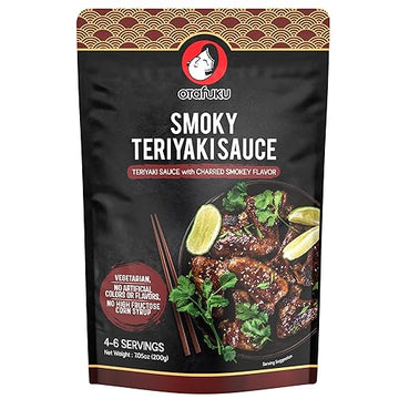 Otafuku Smoky Teriyaki Sauce - Authentic Japanese Stir Fry Sauce - Vegetarian, No Artificial Flavors, Colors Or Preservatives - 7.5Oz (1 Pouch)