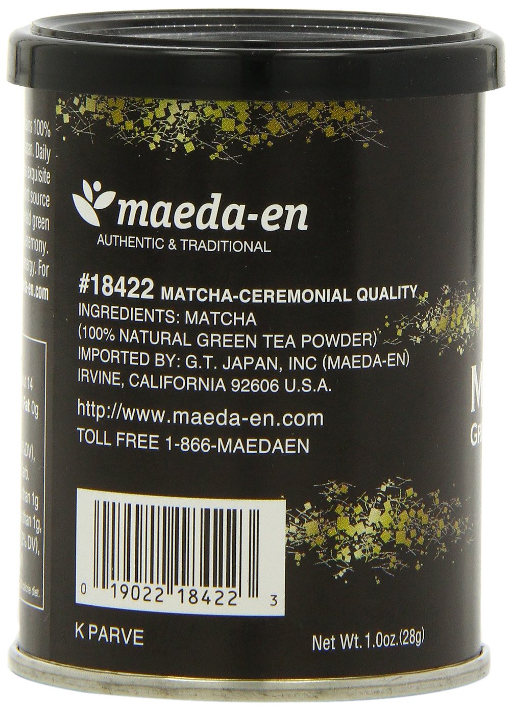 Maeda-En Matcha Ceremonial Quality Green Tea Powder, 1-Ounce