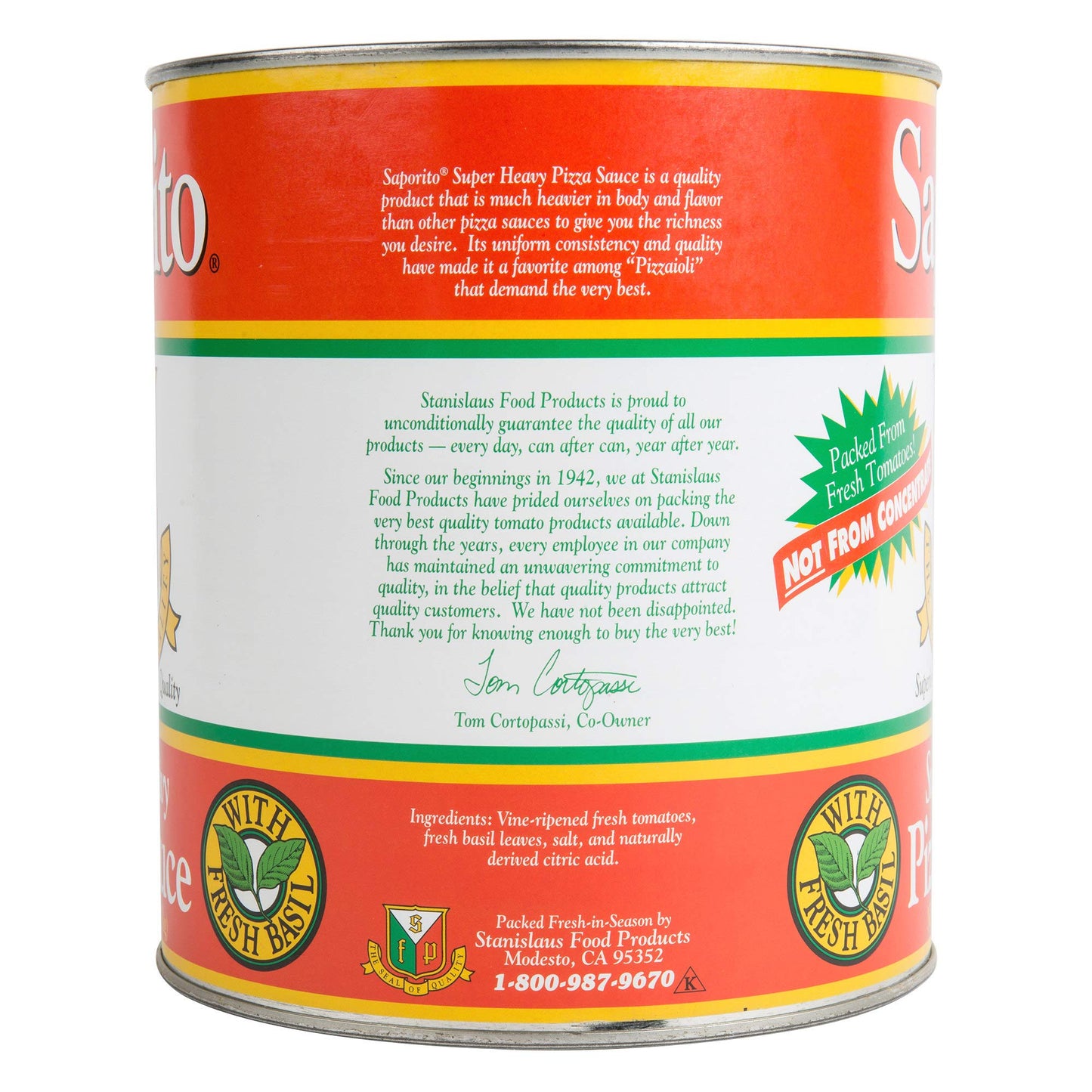 Saporito Pizza Sauce #10, Pack Of 6