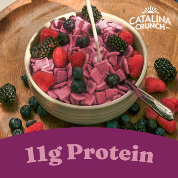 Catalina Crunch Protein Cereal - Sugar Free Breakfast Cereal With 11G Of Protein - Gluten Free, Keto Friendly - Triple Berry Bla