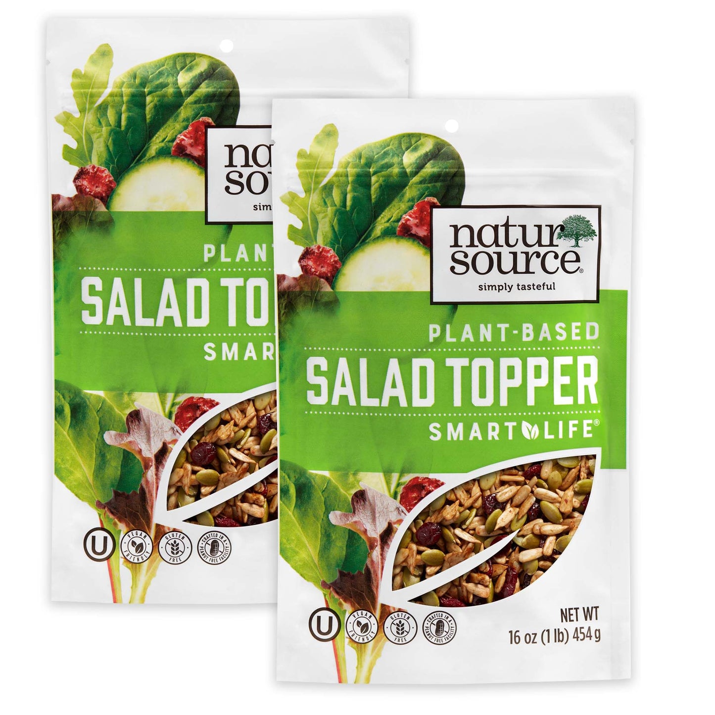 Natursource Salad Topper Smart Life - Salad Toppings Salad Mix Salad Toppers Seeds And Cranberries Crunchy Mixed Seeds For Salad Oatmeal Or Yogurt Natural Gluten Free - 16 Oz (1 Lb) (Pack Of 2)