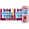 Sanpellegrino CIAO Cherry Sparkling Water, Low-Calorie Italian Sparkling Water with Real Fruit Juices, 0g Added Sugar, 24-Pack