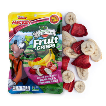 Brothers All Natural Disney Freeze Dried Fruit Crisps, Banana Strawberry, 0.42 Oz (Pack of 12), Made with 100% Fruit, Gluten Fre