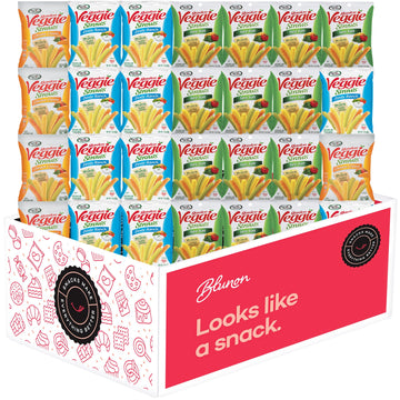 Veggie Straw Variety Pack - Assortment Of Garden Sea Salt, Cheddar Cheese And Zesty Ranch Snack Size - Care Package Gift Box (30