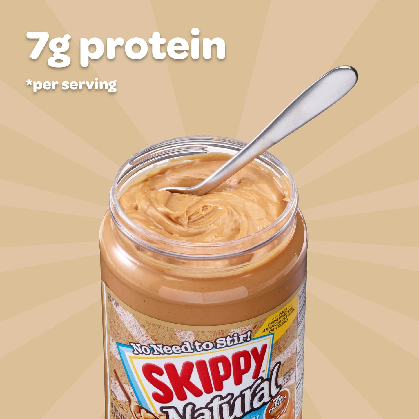 SKIPPY Natural Creamy Peanut Butter, Reduced Sugar & Sodium, 15 Ounce (Pack of 12)