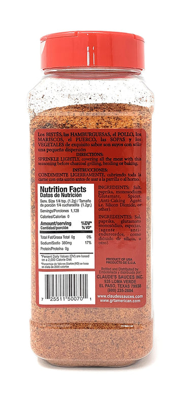 Great American Land and Cattle Co. Steak & Meat Seasoning 32 oz. (Single chef size)