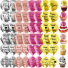 48 Pcs Acrylic Mirror Disc Cupcake Toppers for Mother's Day Cake Decorations, 6 Styles 4 Colors Happy Mother's Day Acrylic Cake
