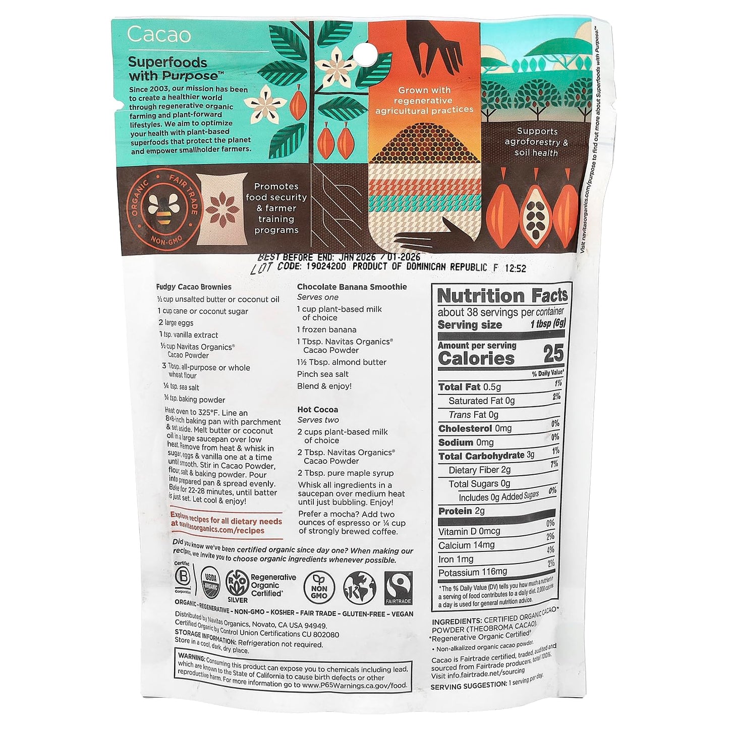 Navitas Cacao Powder Org