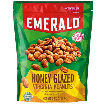 Emerald Honey Roasted Virginia Peanuts, 10 Oz (Pack Of 4)