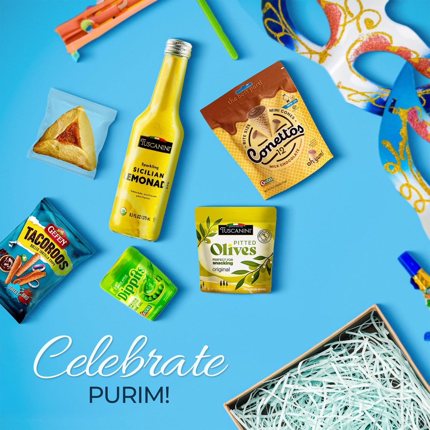 Purim Shalach Manos Gift Basket, Classic Mishloach Manot Gift Box, Purim Treats For Adults And Kids, Kosher Gift Basket | Tacoro