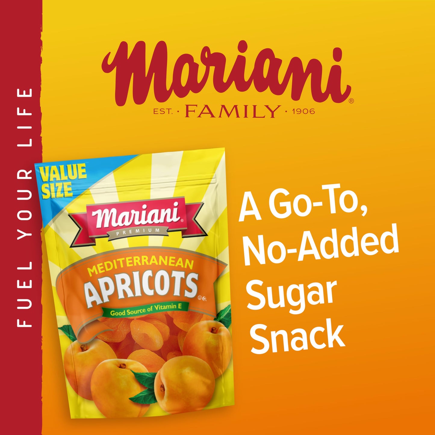 Mariani | Mediterranean Dried Apricots | Healthy Snacks For Kids & Adults | Dried Fruit | Vegan Snacks | Gluten Free | No Sugar Added, Fat Free, Non Gmo | 16 Ounces (Pack Of 1)