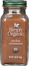 Simply Organic Ceylon Ground Cinnamon, 2.08 Ounce, Non-GMO Organic Cinnamon Powder