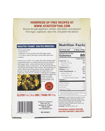 A Taste of Thai Spicy Peanut Bake - 3.5oz Pack of 6 Ready to Use Seasoned Coating | Perfect for Chicken Fish Meat & Vegetables |