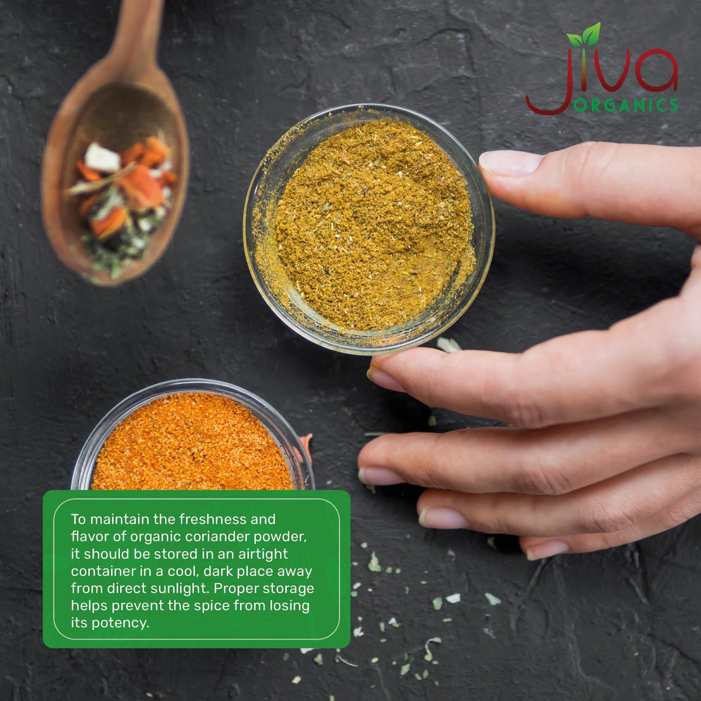 Jiva Organics Organic Ground Coriander Powder - Non-Gmo, Pure - Dhania, Coriander Seeds Ground (7 Ounce Bag)