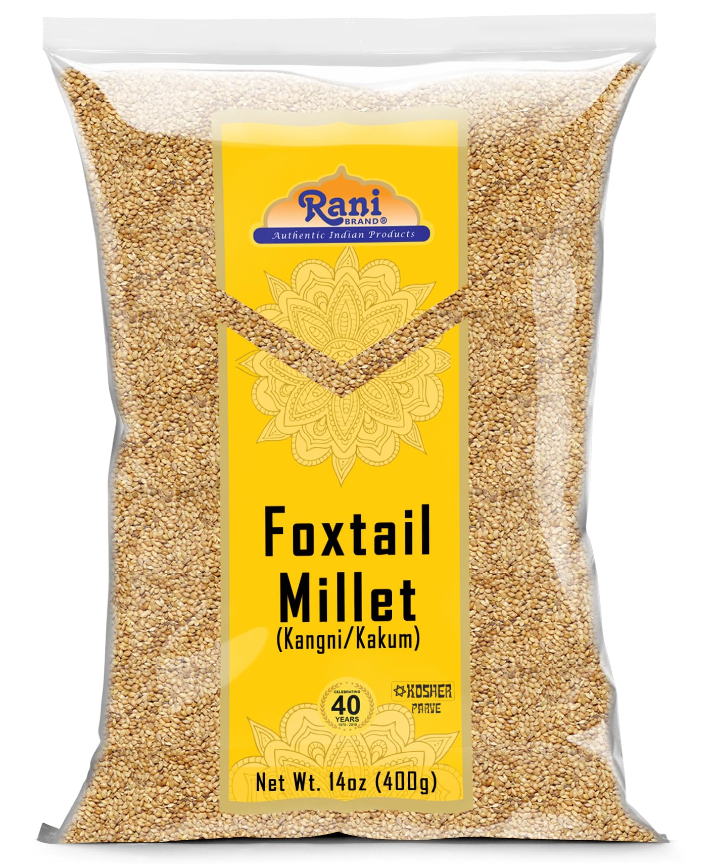 Rani Foxtail Millet Polished (Setaria italica) Ancient Grains 400g (14oz) ~ All Natural | Gluten Friendly | NON-GMO | Kosher | V