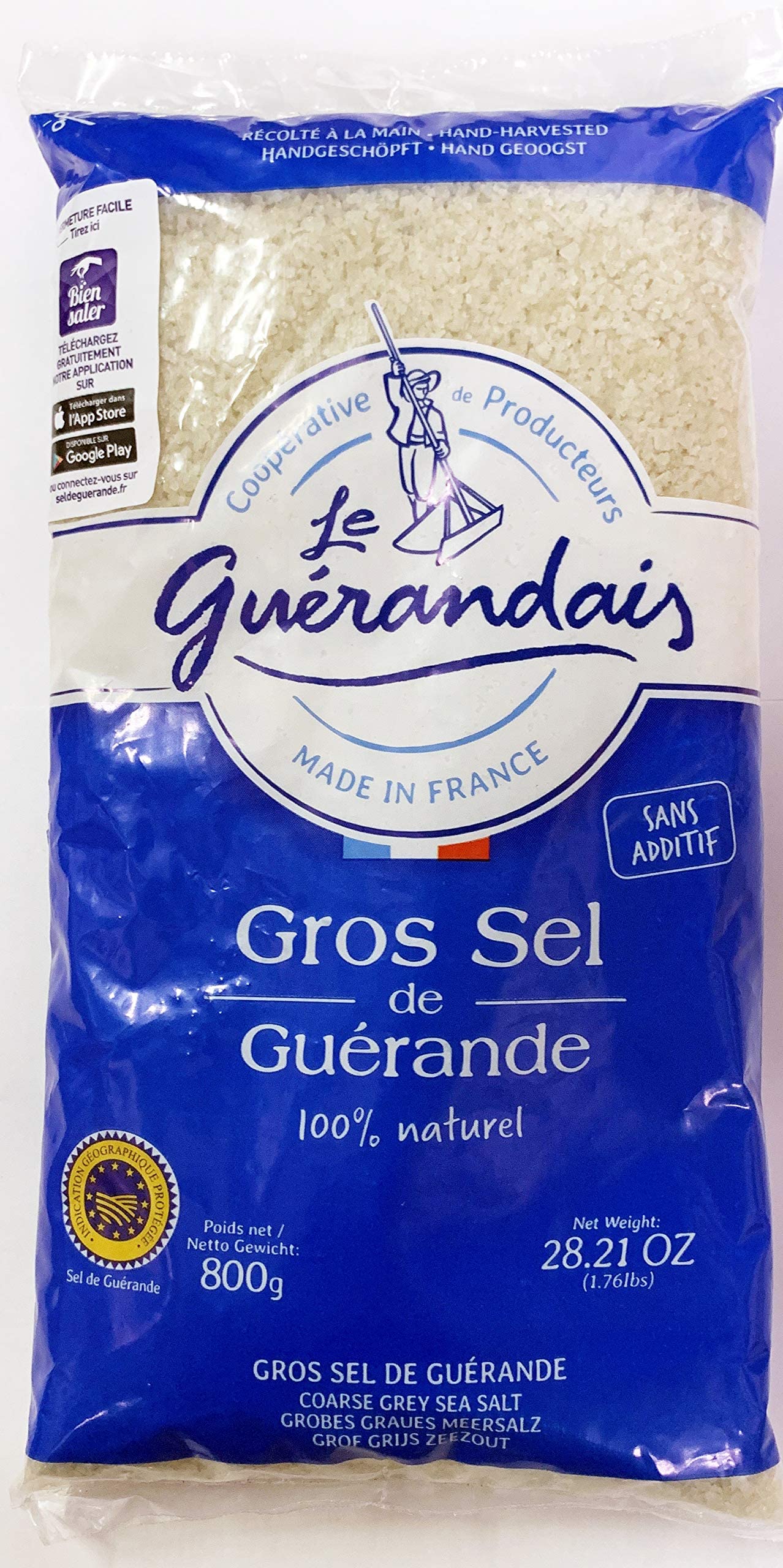 Le Guerandais Coarse Sea Salt Gros Sel De Guerande, 28.21Oz Per Bag (2 Bags)