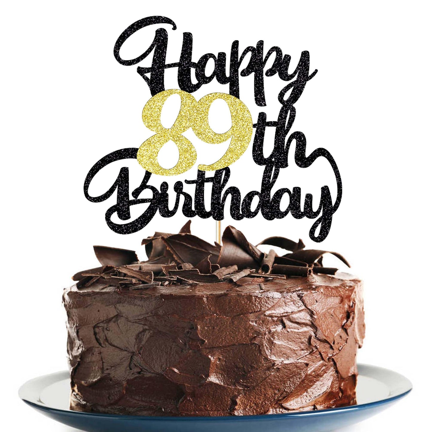 Klionjor 89Th Happy Birthday Cake Topper Happy Birthday Cake Decoration 89Th Party Decoration Gift Pluflavor Blend (89)