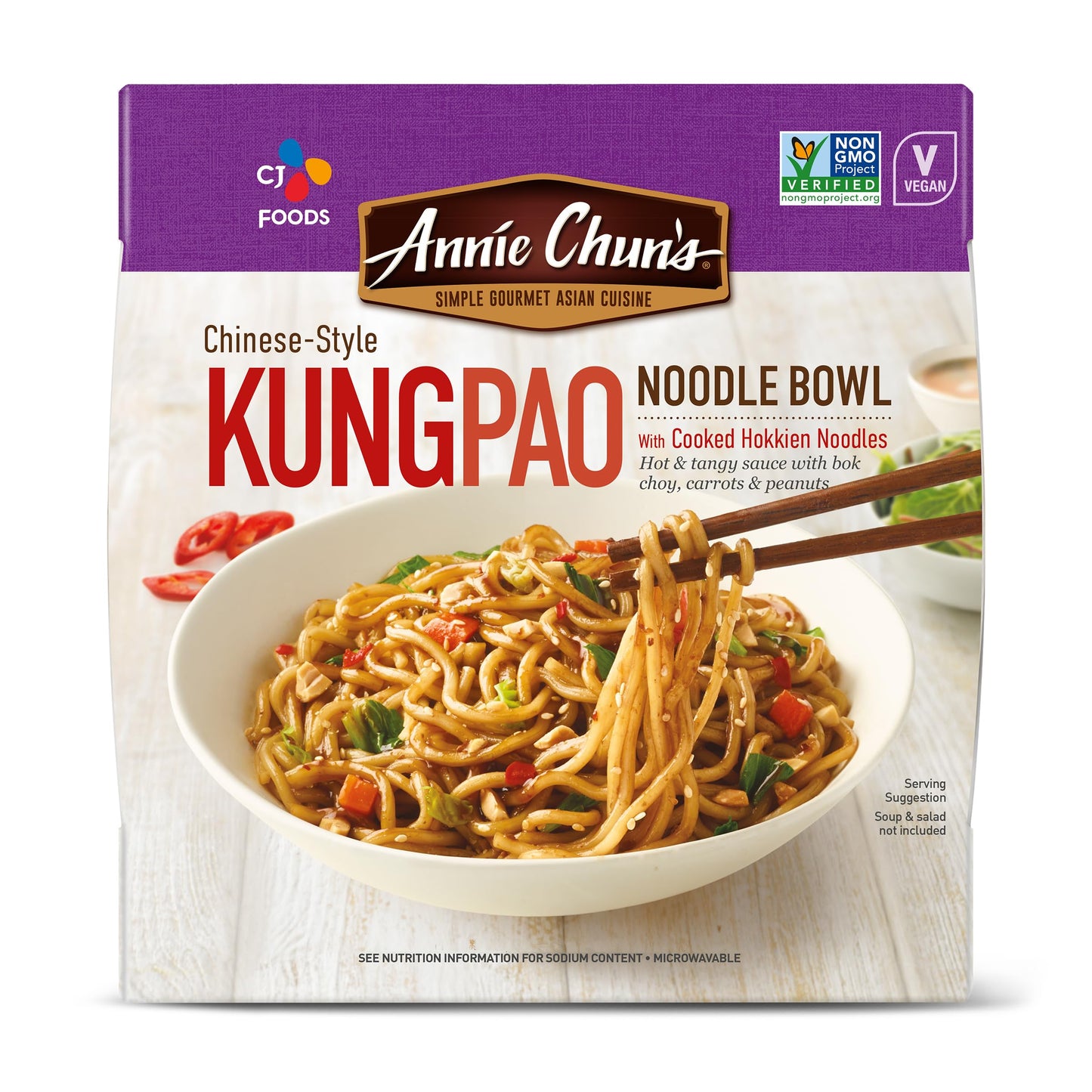 Annie Chun s Noodle Bowl, Chinese-Style Kung Pao, Vegan, Non-GMO, 8.5-oz (Pack of 6)