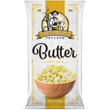 Farmer Jons Butter Popcorn, 10oz Large Bag of Butter Popped Popcorn, 3 Pack