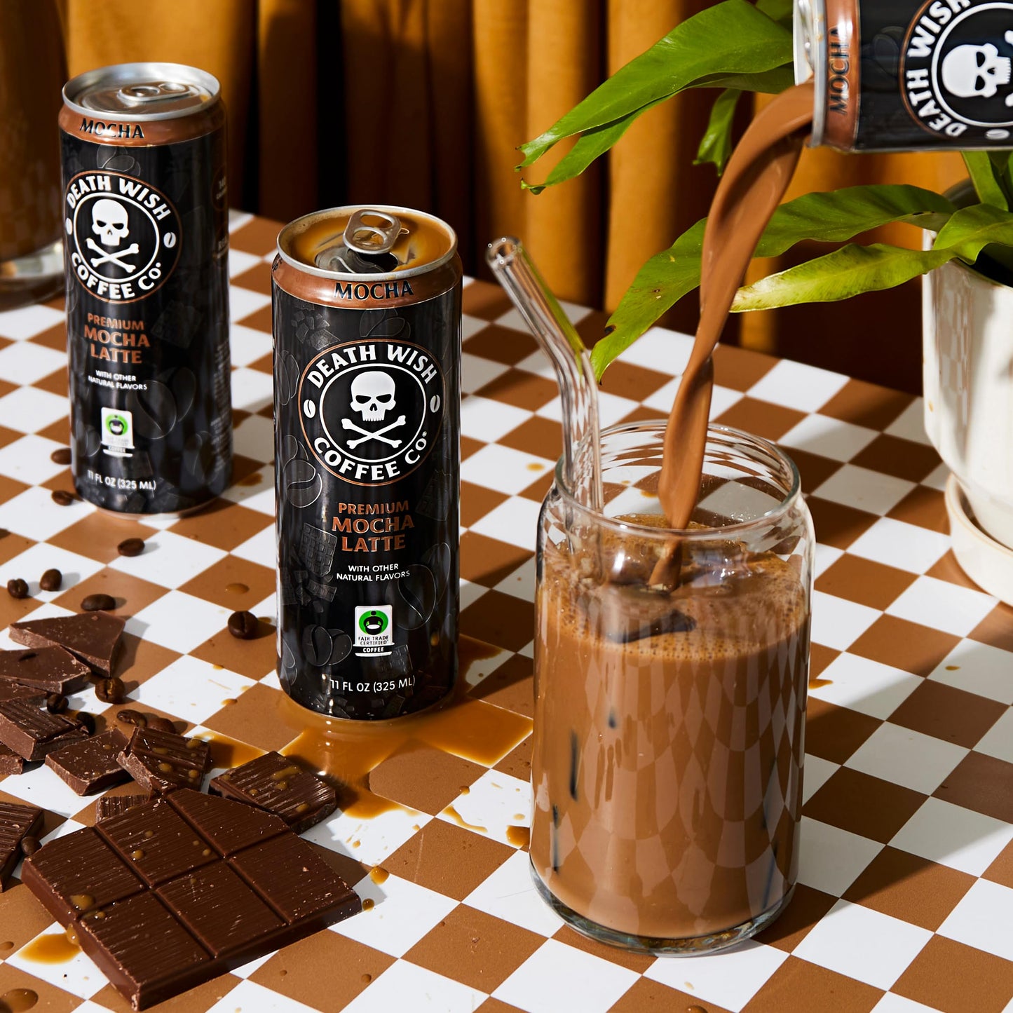 Death Wish Coffee, Iced Coffee Cold Brew, Fair Trade (Mocha Latte)