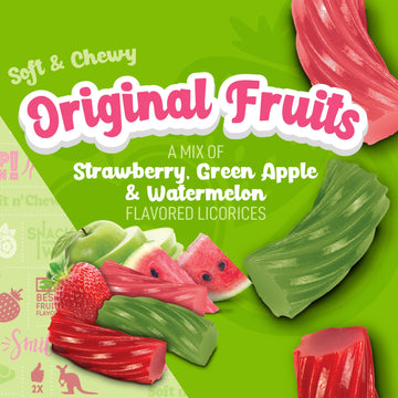 Wiley Wallaby Licorice 10 Ounce Classic Gourmet Soft & Chewy Australian Original Fruits Licorice Candy Twists, 3 Pack