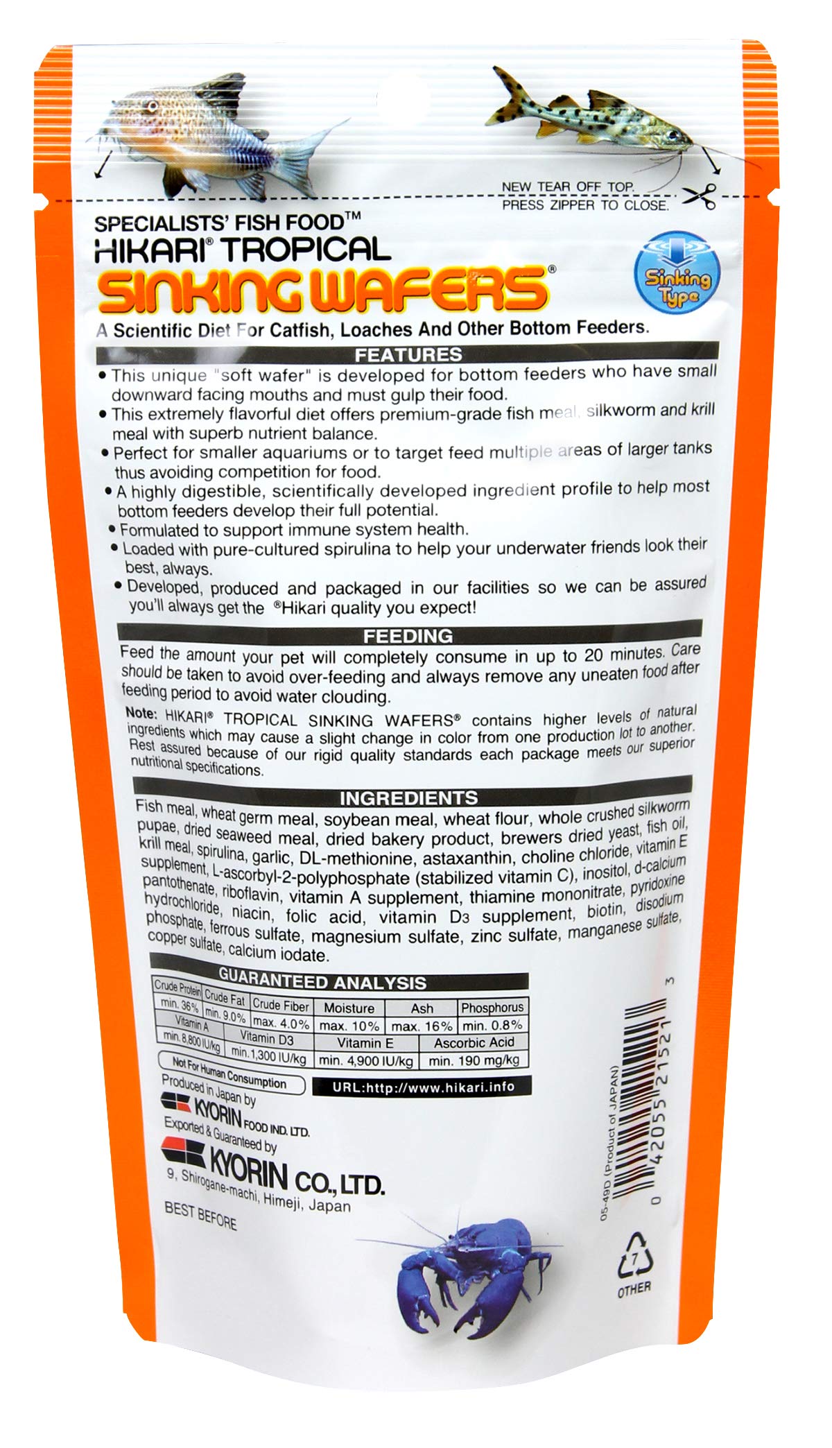 Hikari Tropical Sinking Wafer 0.88-Ounce (3 Pack)