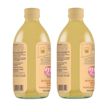De Nigris Organic Apple Cider Vinegar with Honey & Cranberry, Raw & Unfiltered, 16.9 Fl Oz (Pack of 2)