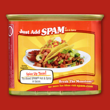 SPAM Hot & Spicy Canned Meat, 12 Ounce Can, Pack of 6, Model 41716
