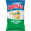 Ruffles Potato Chips, Sour Cream & Onion, 8Oz Bag