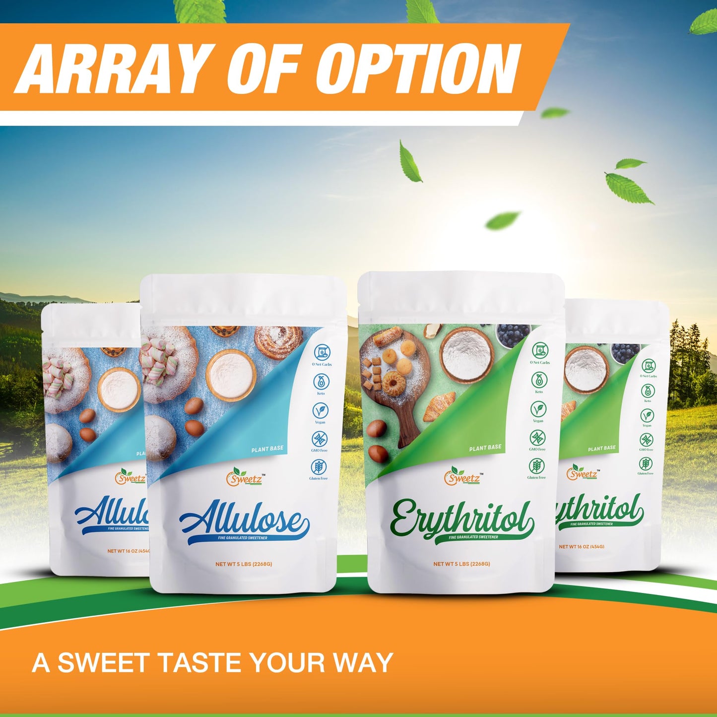 Allulose All Purpose Sweetener; Total Servings 567; Zero Calorie Sweetener, Sugar-Free Substitute For Baking, Smoothies, Coffee;