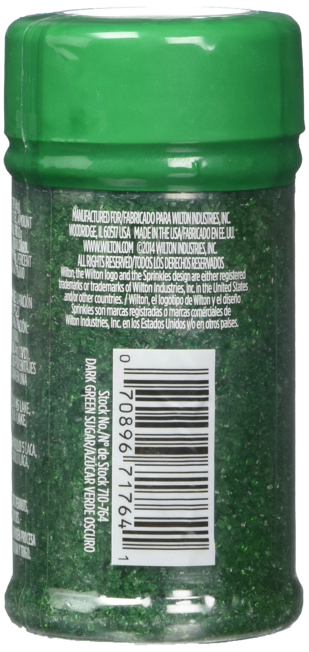 Wilton Sugar Sprinkles, 3.25 oz, Dark Green, Model 710-764, Plastic