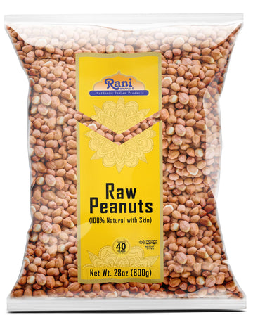 Rani Peanuts, Raw Whole With Skin (Uncooked, Unsalted) 28Oz (800G) ~ All Natural | Vegan | Gluten Friendly | Kosher | Fresh Prod