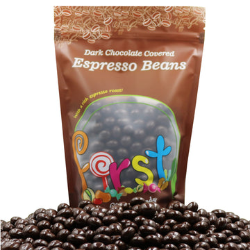 FirstChoiceCandy Dark Chocolate Covered Roasted Espresso Coffee Beans, 2 Pound - Gourmet Coffee Treats for Espresso Lovers