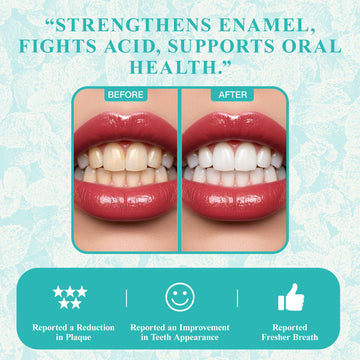 Remineralizing Gum Hydroxyapatite Gum with Xylitol, Coconut Oil, Activated Charcoal & Bee Propolis, Nature Sugar-Free Mint Chewi