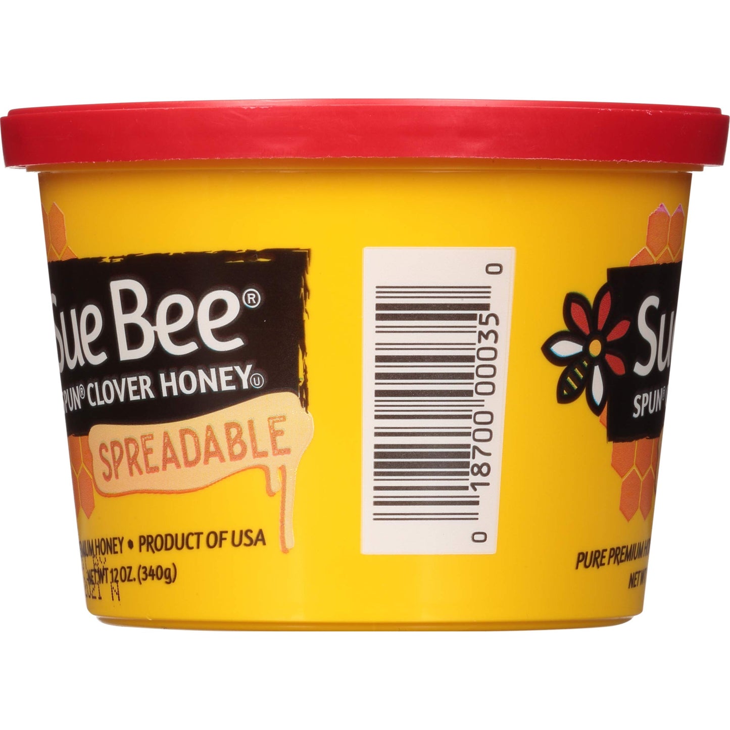 Sue Bee Clover Honey, 12 Ounce - Pure American Honey from USA Beekeepers, Natural Sweetener for Tea, Baking, and Cooking