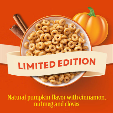 Pumpkin Spice Cheerios, Gluten Free Breakfast Cereal, 10.8 Oz