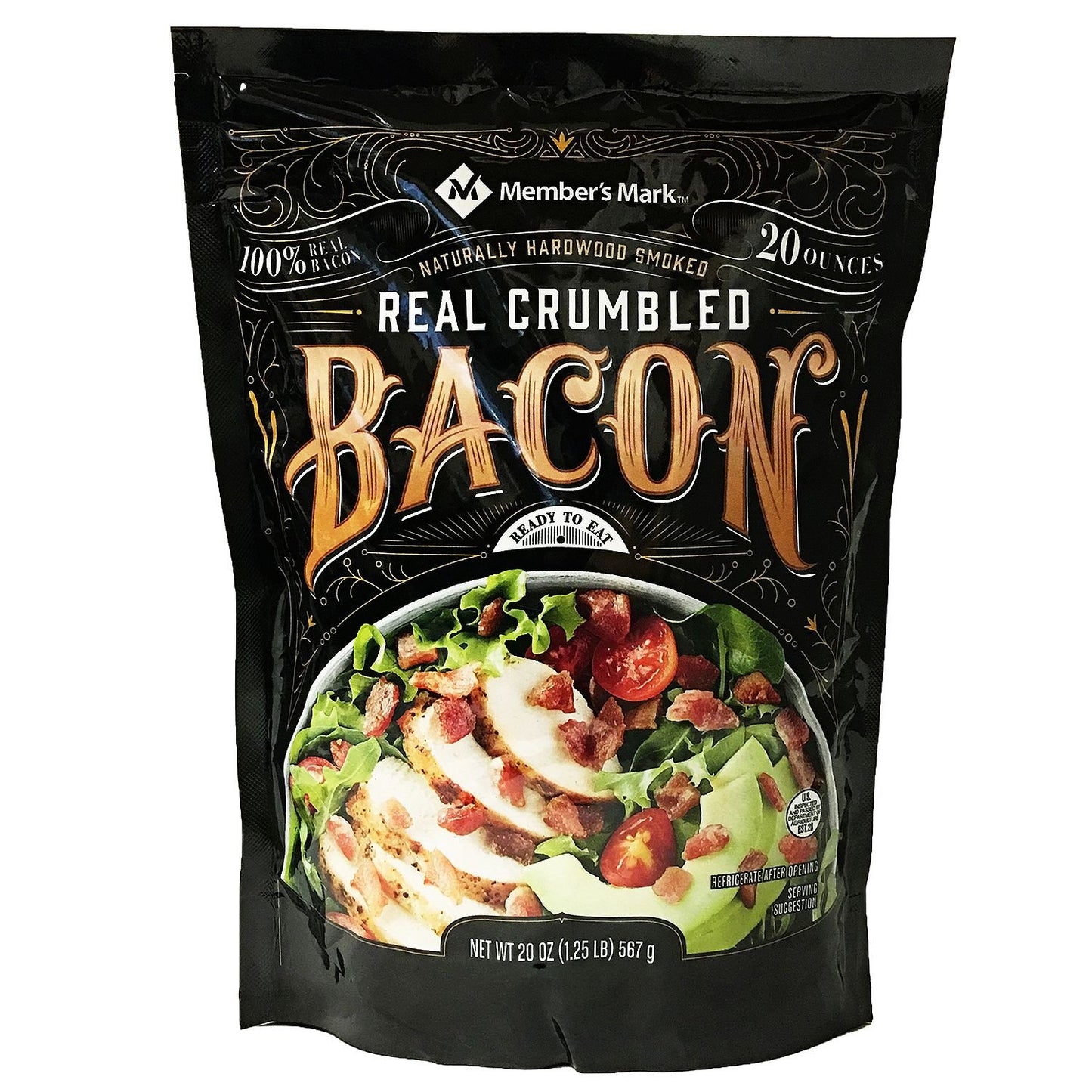 MEMBERS MARK Real Crumbled Bacon, 20 Ounce (Pack of 3)