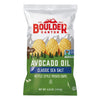 Boulder Canyon Avocado Oil Kettle Cooked Potato Chips, Sea Salt, Wavy Cut, 5.25 Oz. Bag, 12 Count - Crunchy Chips Cooked In 100% Avocado Oil, Perfect For Dipping, Great For Lunches Or Snacks