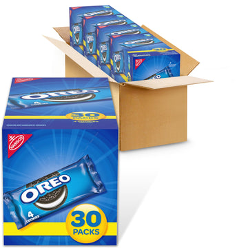 Oreo Chocolate Sandwich Cookies, 120 Snack Packs (4 Cookies Per Pack, 4 Boxes)