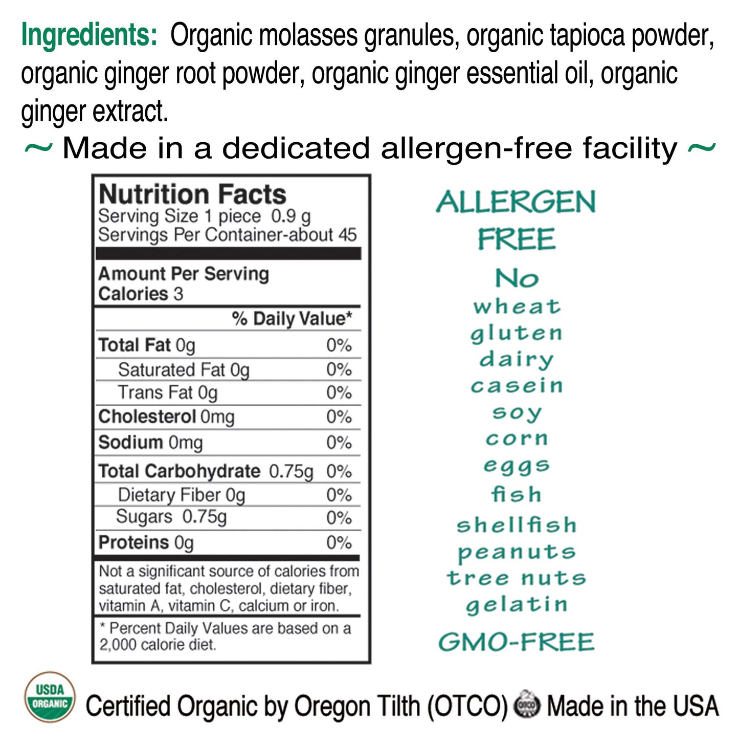 St. Claire'S Organic Herbal Pastilles, (Ginger, 27 Ounce Refill Bag, Over 800 Pieces) | Gluten-Free, Vegan, Gmo-Free, Plant-Base