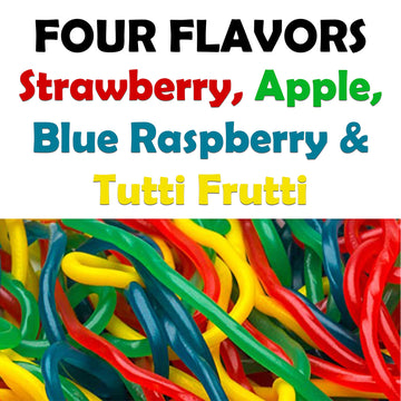 Zombie Barf Rainbow Lace Licorice Mixed Fruit Flavored Strings Fun Unique Halloween Candy Gag Gift For Birthday Girls, Boys, Kid