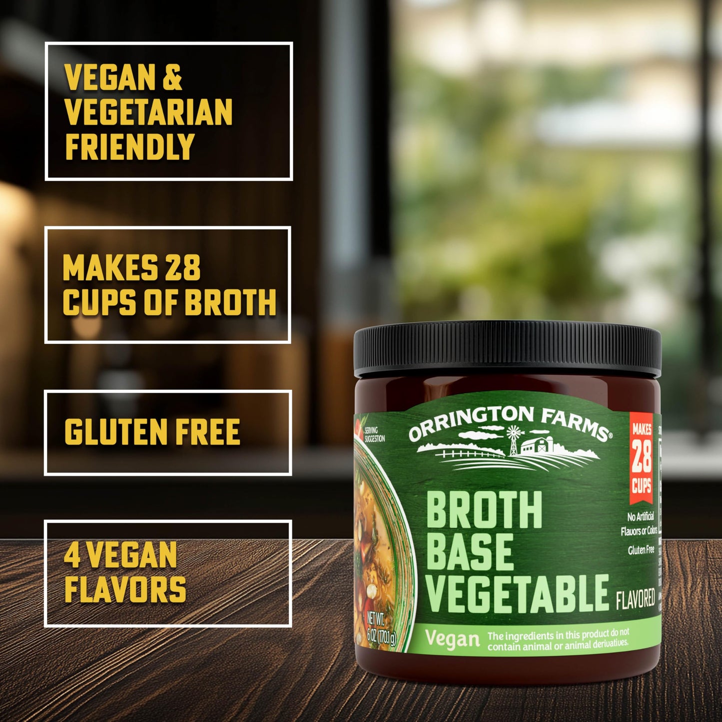 Orrington Farm Vegan Vegetable Flavored Broth Base, Bring Flavor to Your Favorite Soups & Stews, Gluten Free, No Artificial Flav