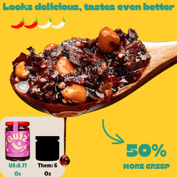 Guiz Crunch Supreme Extra-Crunchy Guizhou Chili Crisp With Shallots: Boldly Textured, Richly Savory, Perfectly Spiced, Non-Gmo,