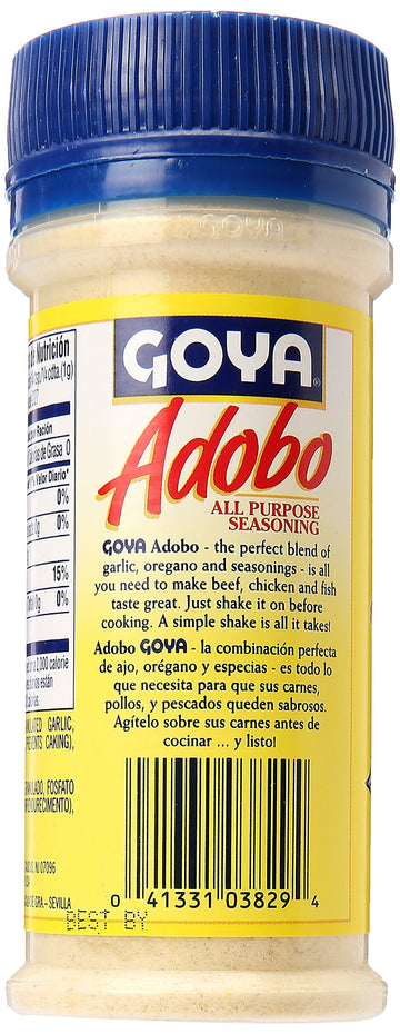 Adobo All Purpose Seasoning Without Pepper By Goya, Poultry, Seafood, Meat, And Vegetable Seasoning, Fat Free And Calorie Free Latin Spice Blend, Mexican Seasoning, 28Oz. Bottle