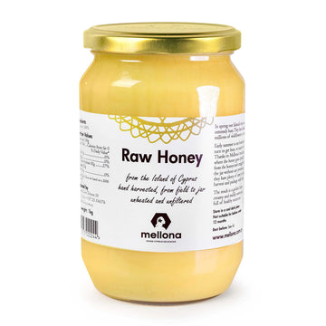 Mellona 100% Raw Honey Unfiltered Natural Creamy Golden Honey Raw Unprocessed Unheated & Unfiltered(1KG)