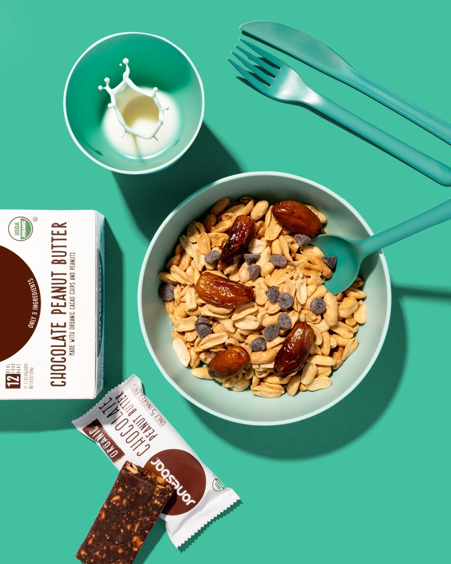 JONESBAR USDA Organic Fruit & Nut Bar, Non-GMO, Kosher, Vegan, Gluten Free, Simple Snack (Chocolate Peanut Butter, 1 Bar (Pack o